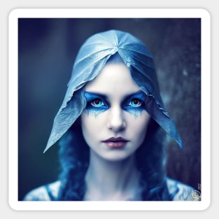 Estara Winterhold - Beautiful Gothic Elf Woman from Another World Sticker